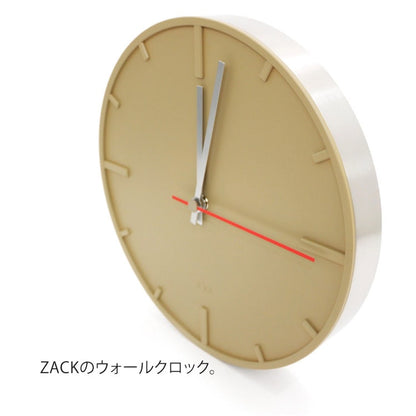 ZACK 60016 WANU ドイツZACK社製モダンデザインのウォールクロック ベージュ HL [在庫有り]