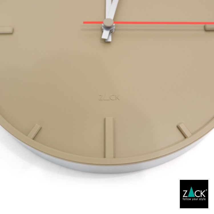 ZACK 60016 WANU ドイツZACK社製モダンデザインのウォールクロック ベージュ HL [在庫有り]