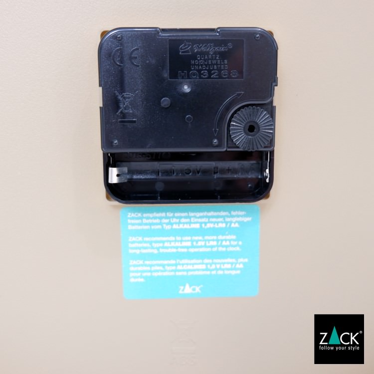 ZACK 60016 WANU ドイツZACK社製モダンデザインのウォールクロック ベージュ HL [在庫有り]