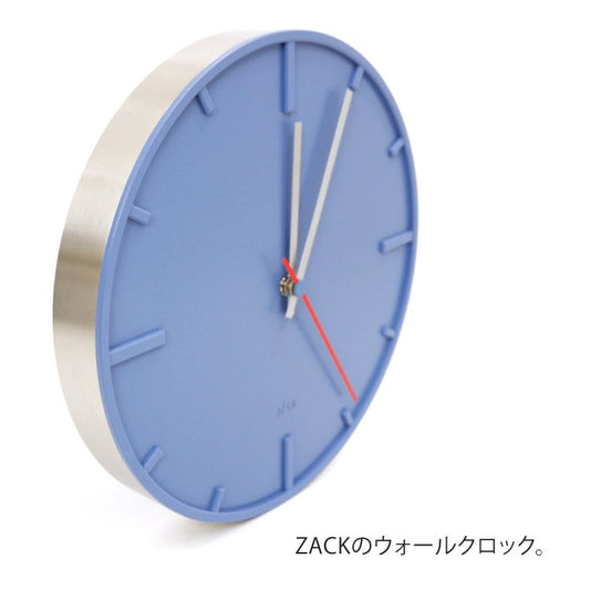 ZACK 60017 WANU ドイツZACK社製モダンデザインのウォールクロック ブルー HL [在庫有り]