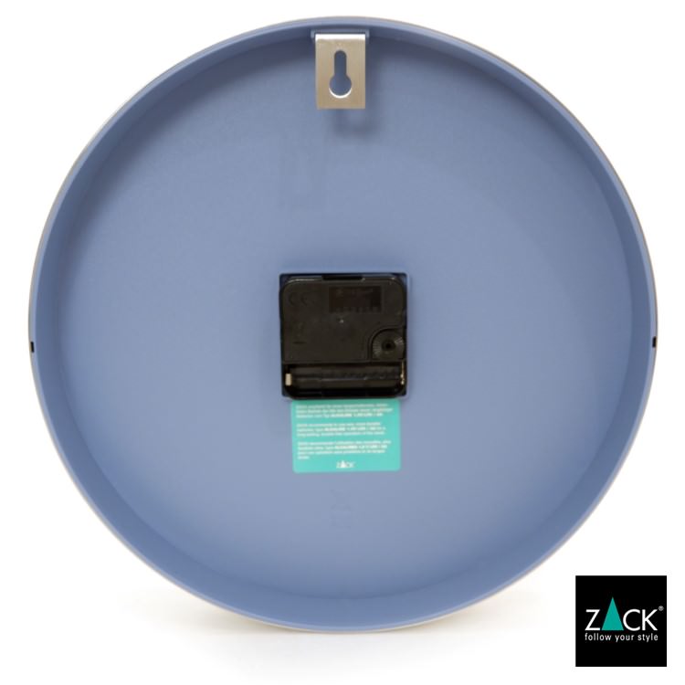 ZACK 60017 WANU ドイツZACK社製モダンデザインのウォールクロック ブルー HL [在庫有り]