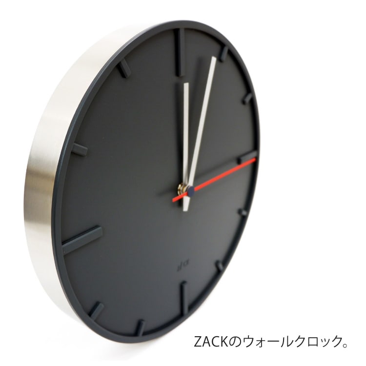 ZACK 60018 WANU ドイツZACK社製モダンデザインのウォールクロック グレー HL [在庫有り]