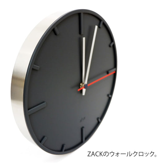 ZACK 60018 WANU ドイツZACK社製モダンデザインのウォールクロック グレー HL [在庫有り]