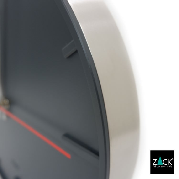 ZACK 60018 WANU ドイツZACK社製モダンデザインのウォールクロック グレー HL [在庫有り]