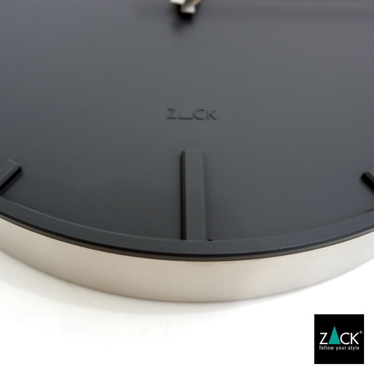 ZACK 60018 WANU ドイツZACK社製モダンデザインのウォールクロック グレー HL [在庫有り]