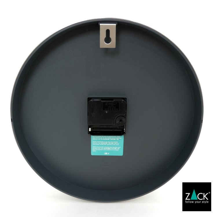 ZACK 60018 WANU ドイツZACK社製モダンデザインのウォールクロック グレー HL [在庫有り]