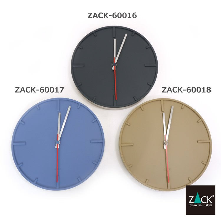 ZACK 60018 WANU ドイツZACK社製モダンデザインのウォールクロック グレー HL [在庫有り]