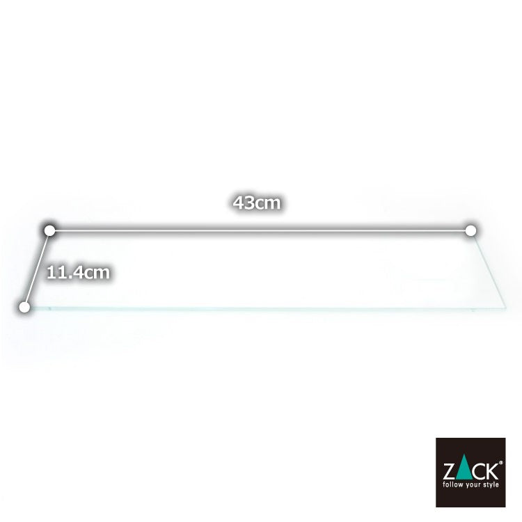 ZACK 940029G LINEAバスルームシェルフ用スペアガラスシート [お取寄せ]