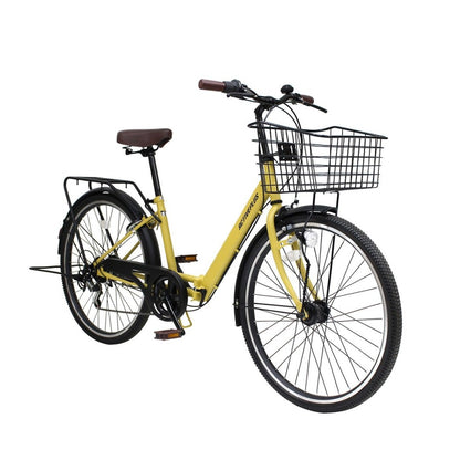 [折畳み自転車] ACTIVEPLUS ノーパンク26インチ折畳み自転車 マットキャメル MG-AP266NCM 送料無料 (北海道・沖縄・離島別送料)
