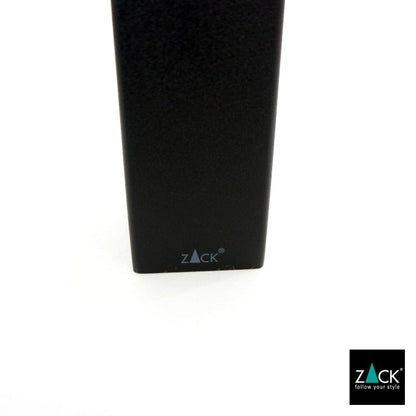 ZACK 40405：黒い壁付けリキッドディスペンサー：本体の黒い表面と下部のロゴ